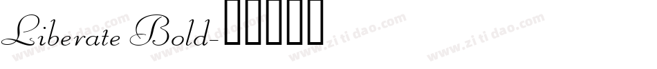 Liberate Bold字体转换